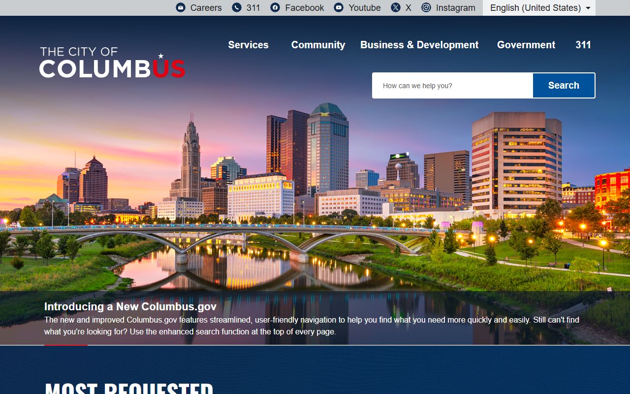 Columbus Ohio property tax records search portal