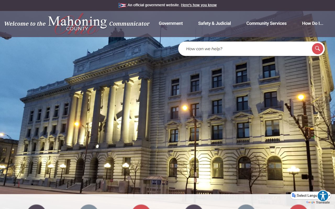Mahoning County Ohio property tax records government portal