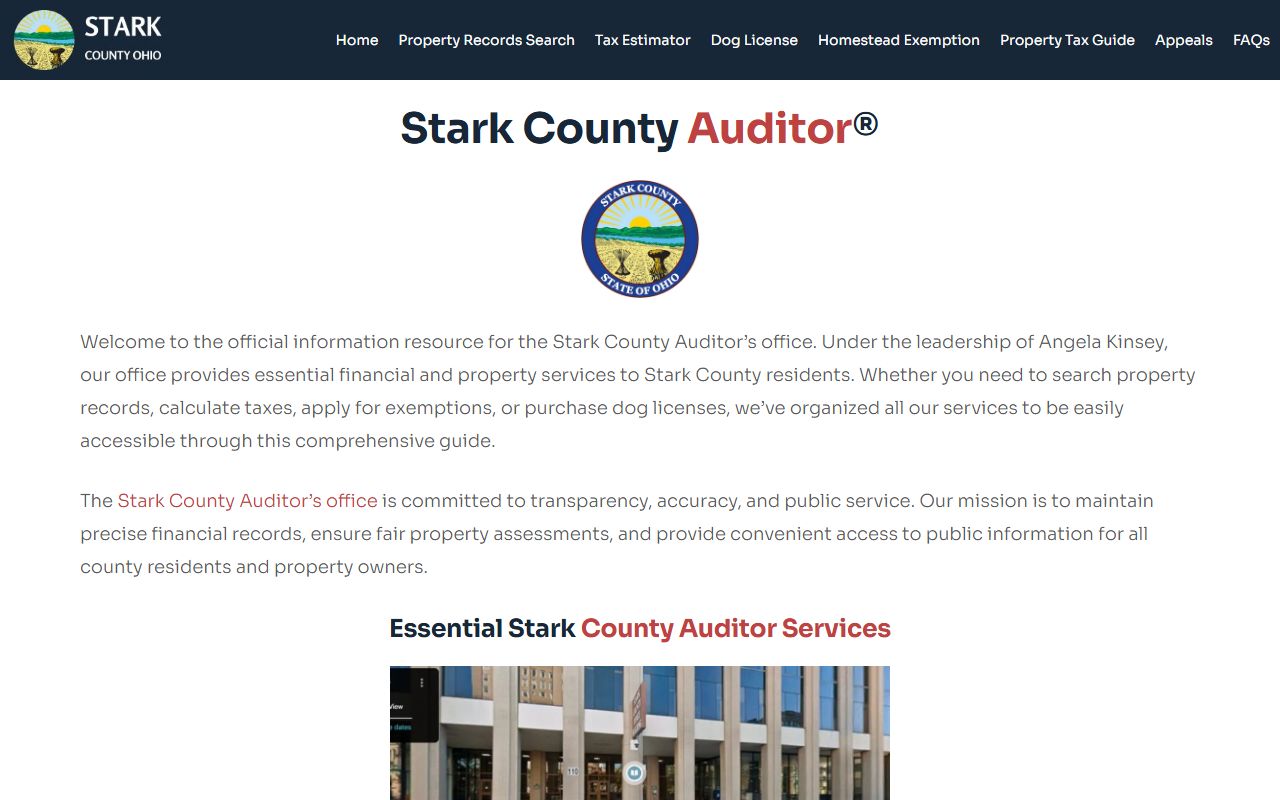 Stark County Auditor property tax records search portal