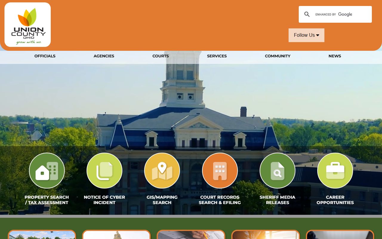 Union County Auditor property tax records search portal