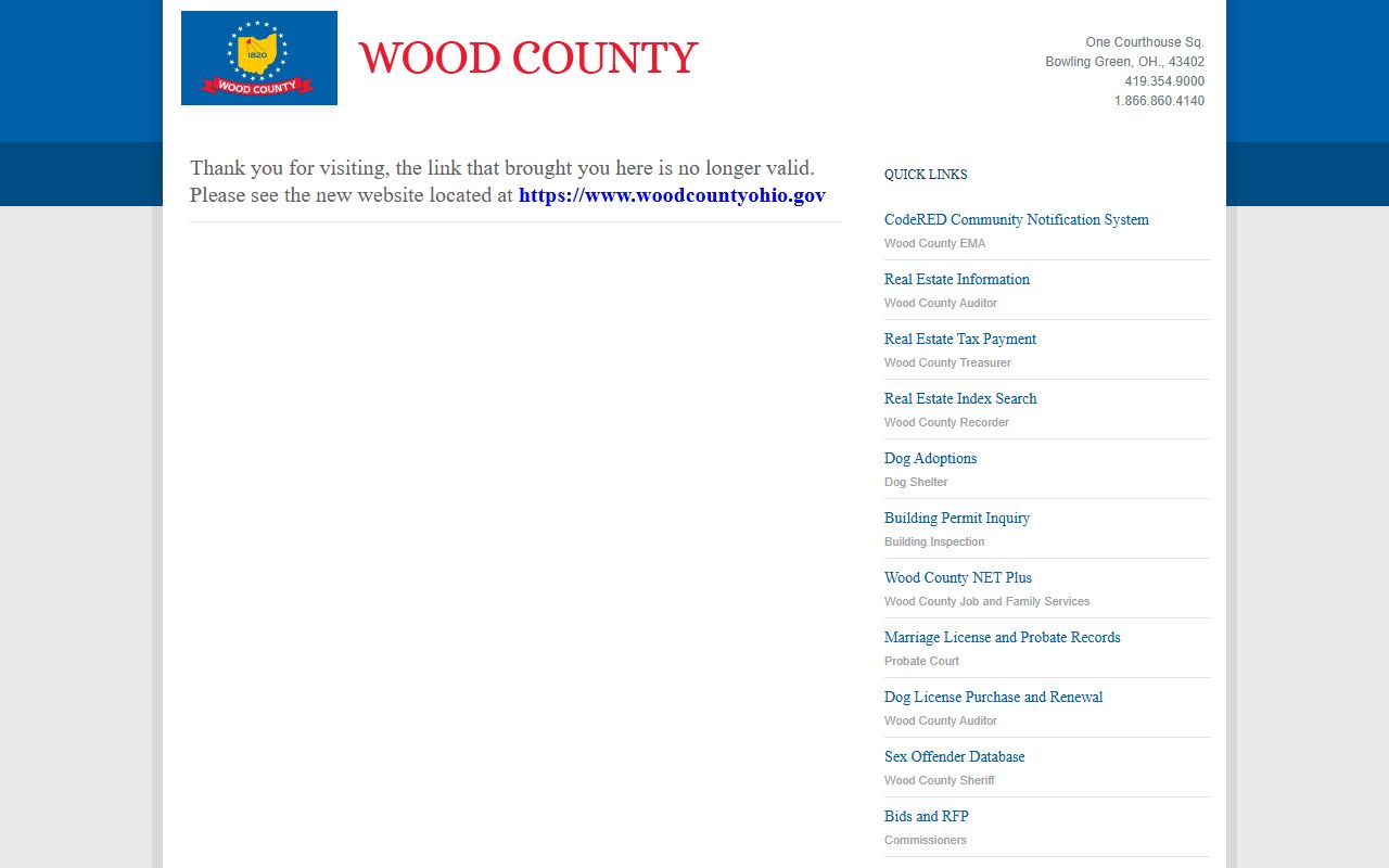 Wood County Auditor property tax records search portal